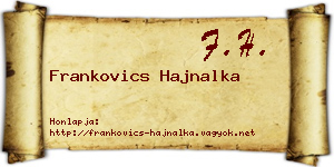 Frankovics Hajnalka névjegykártya