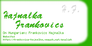 hajnalka frankovics business card
